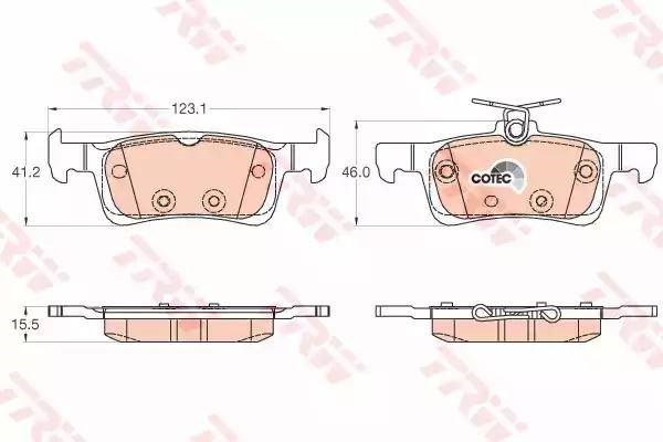 Задні колодки GDB2037 TRW