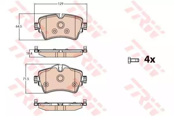 Колодки гальмівні дискові комплект GDB2087 TRW