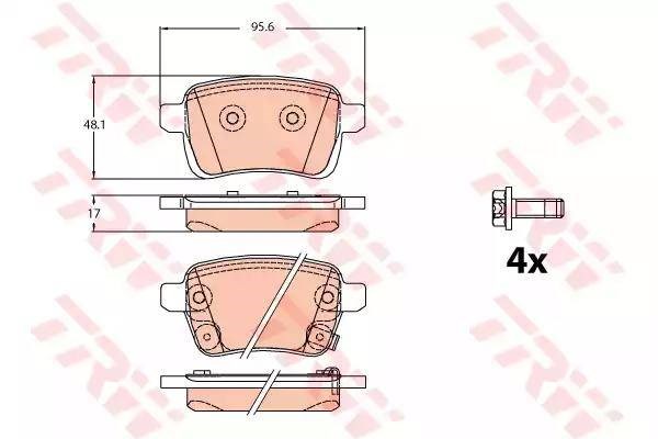 Колодки гальмівні передні, дискові GDB2093 TRW