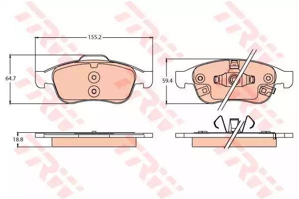 Колодки передні GDB2111 TRW