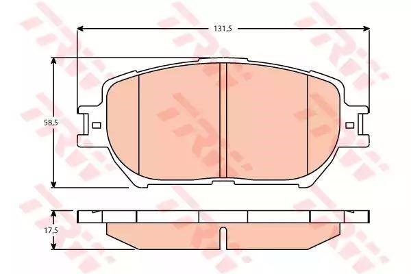 Передні гальмівні колодки GDB3628 TRW