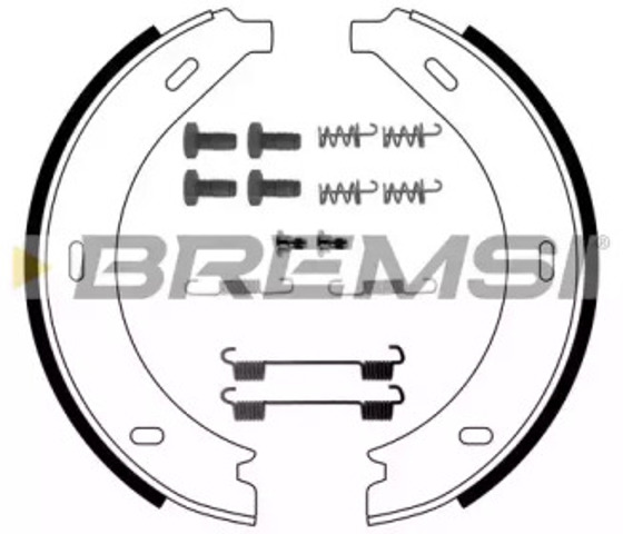 Гальмівні колодки стоянкового гальма GF03051 BREMSI