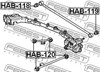 Сайлентблок заднього поздовжнього нижнього важеля HAB120 FEBEST