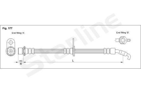 Гальмівний шланг HAEB1261 STARLINE
