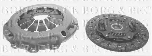 Комплект зчеплення (диск, корзина, підшипник) HK2564 BORG&BECK