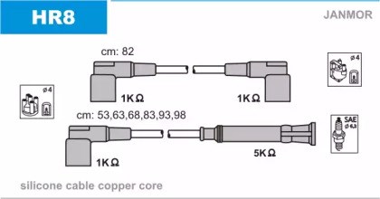 Комплект кабелів високовольтних HR8