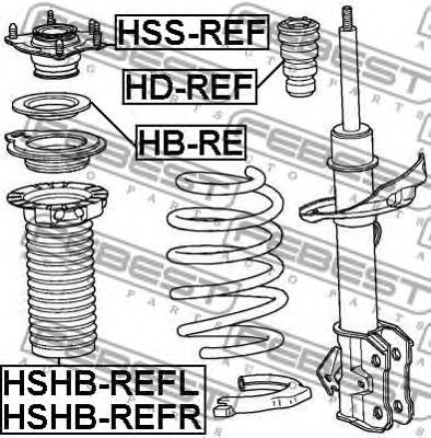Пильовик переднього амортизатора лівий HSHB-REFL