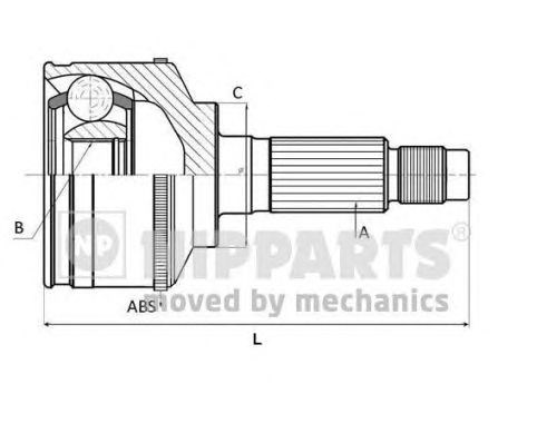 Kavo parts daewoo шркш зовнішній к-кт з abs lanos 1.4/1.5 97- J2820901