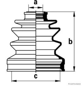 Пильовик шруса внутрішній комплект (76,5x90x22,3) J2884001