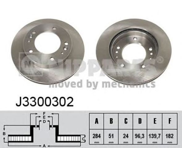 Гальмо дискове переднє J3300302 NIPPARTS
