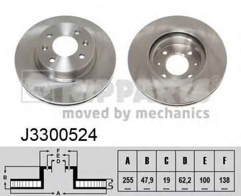 Диск гальмівний передній J3300524 NIPPARTS