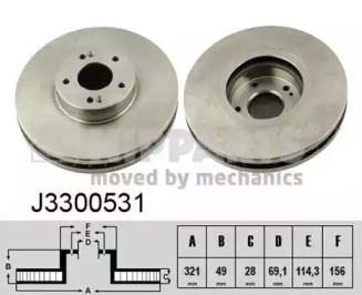 Ротор гальмівний J3300531 NIPPARTS