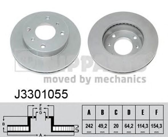 Гальмо дискове переднє J3301055 NIPPARTS