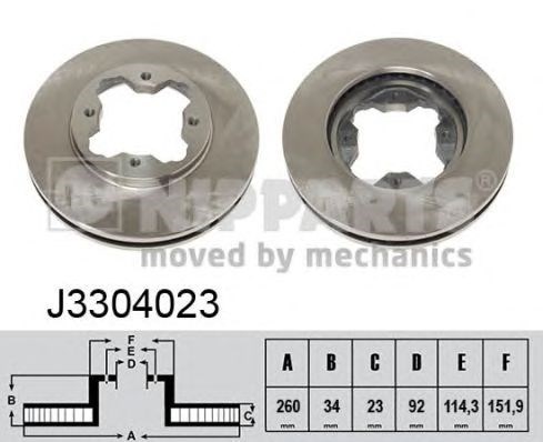 Гальмо дискове переднє J3304023 NIPPARTS