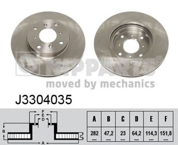 Гальмо дискове переднє J3304035 NIPPARTS