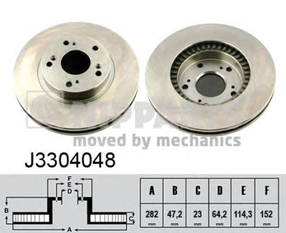 Диск переднього гальма J3304048 NIPPARTS