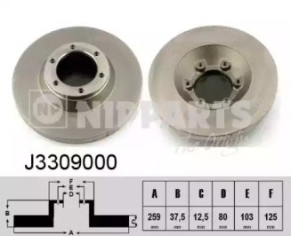 Диск переднього гальма J3309000 NIPPARTS