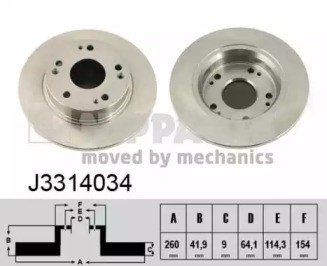 Дискові гальма J3314034 NIPPARTS