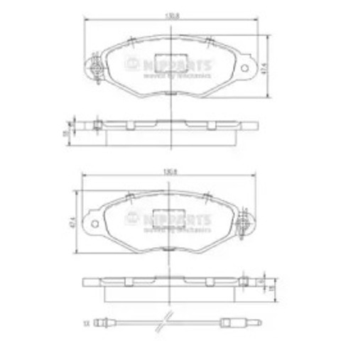 Передні гальмівні колодки J3601093 NIPPARTS