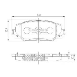Колодки гальмівні передні, дискові J3602120 NIPPARTS