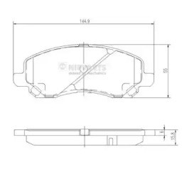 Колодки гальмівні дискові комплект J3605046 NIPPARTS