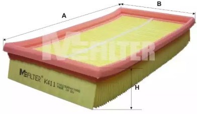 Повітряний фільтр двигуна K411 MFILTER