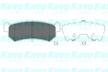 Колодки гальмівні задні, дискові KBP1007 KAVO PARTS
