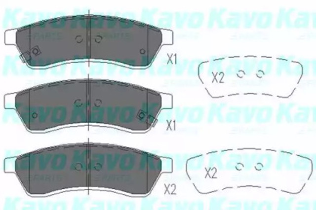 Комплект задніх колодок KBP1012 KAVO PARTS