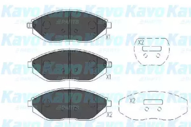 Колодки гальмівні передні, дискові KBP1017 KAVO PARTS