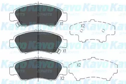 Передні гальмівні колодки KBP2004 KAVO PARTS