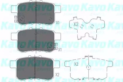 Задні колодки KBP2044 KAVO PARTS