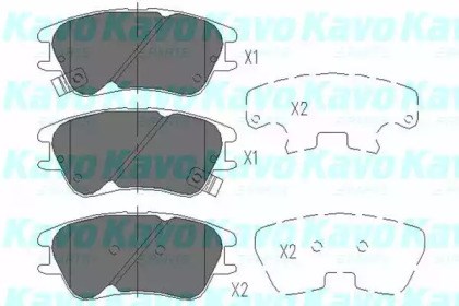 Kavo parts hyundai гальмівні колодки передн,atos 99- KBP-3009