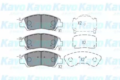 Колодки гальмівні дискові комплект KBP3047 KAVO PARTS