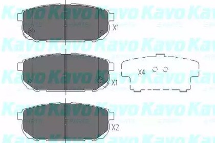 Задні колодки KBP4015 KAVO PARTS