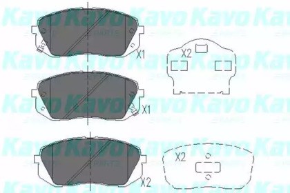 Колодки гальмівні дискові комплект KBP4018 KAVO PARTS