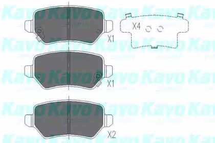 Колодки гальмівні задні, дискові KBP4020 KAVO PARTS