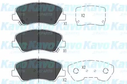 Тормозні колодки KBP4023 KAVO PARTS