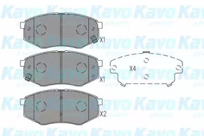 Передні гальмівні колодки KBP4025 KAVO PARTS