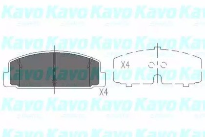 Задні колодки KBP4506 KAVO PARTS