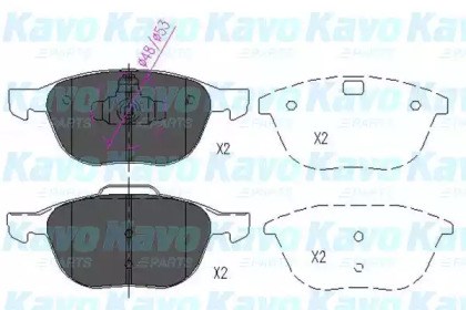 Колодки передні KBP4513 KAVO PARTS