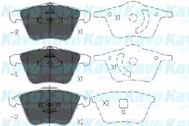 Передні гальмівні колодки KBP4569 KAVO PARTS