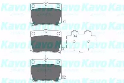 Задні дискові колодки KBP5512 KAVO PARTS