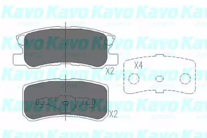 Колодки гальмові задні, дискові KBP5515 KAVO PARTS