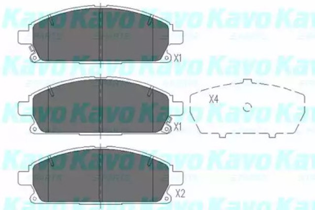 Передні гальмівні колодки KBP6515 KAVO PARTS