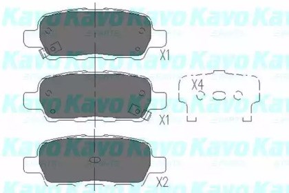 Задні гальмівні колодки KBP6517 KAVO PARTS