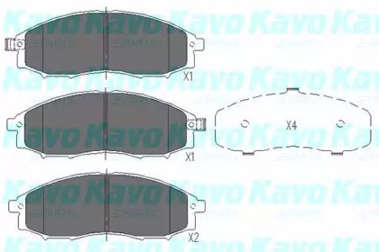 Передні гальмівні колодки KBP6518 KAVO PARTS