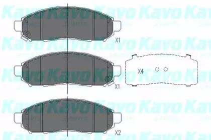 Тормозні колодки KBP6574 KAVO PARTS