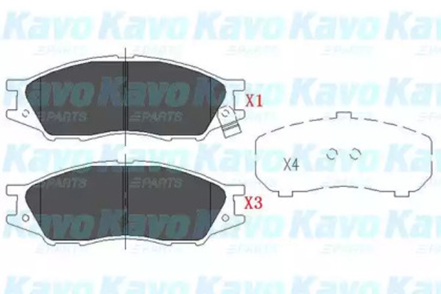 Тормозні колодки KBP6577 KAVO PARTS