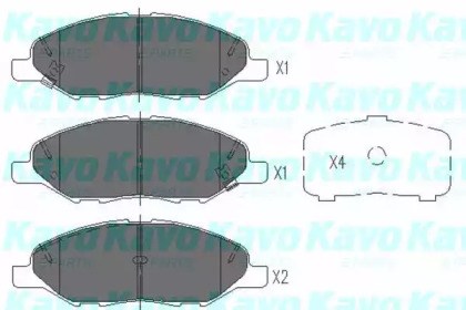 Тормозні колодки KBP6578 KAVO PARTS