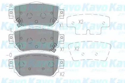 Задні дискові колодки KBP6615 KAVO PARTS